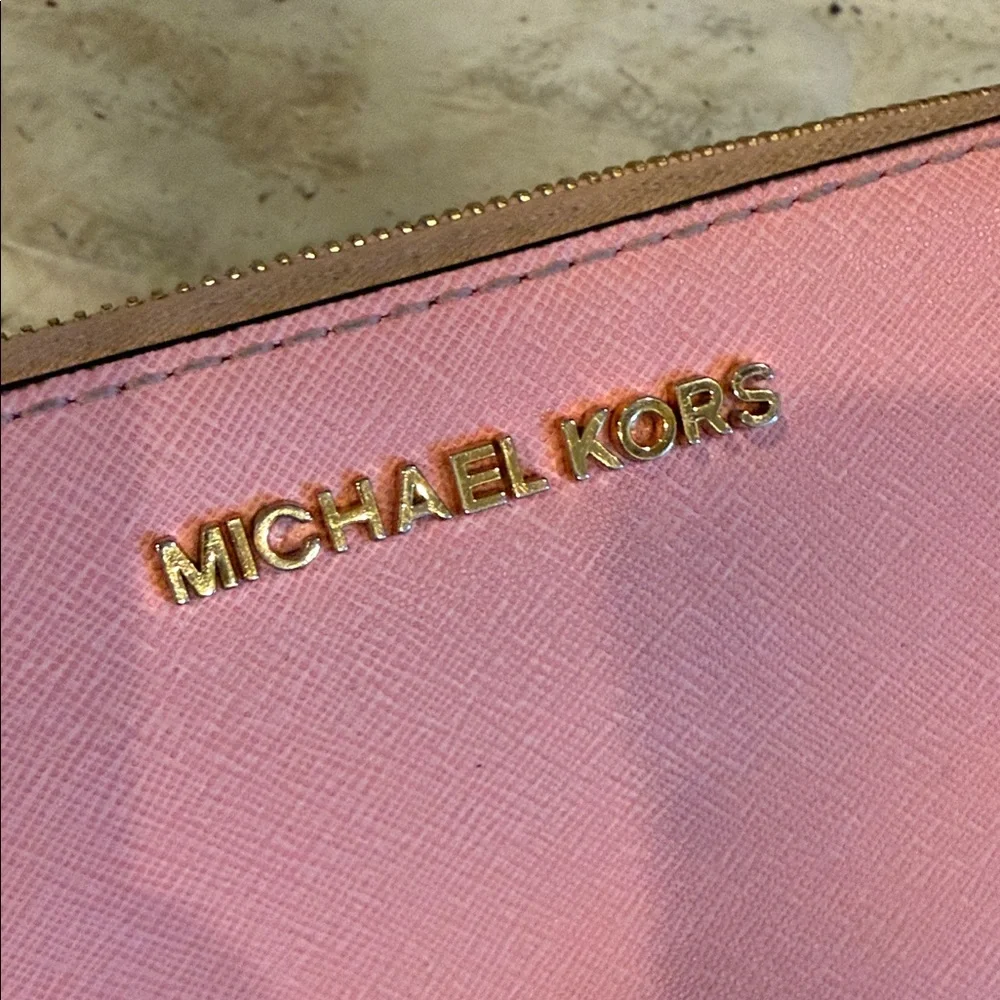 Michael Kors Blush Pink Zip-Around Wallet